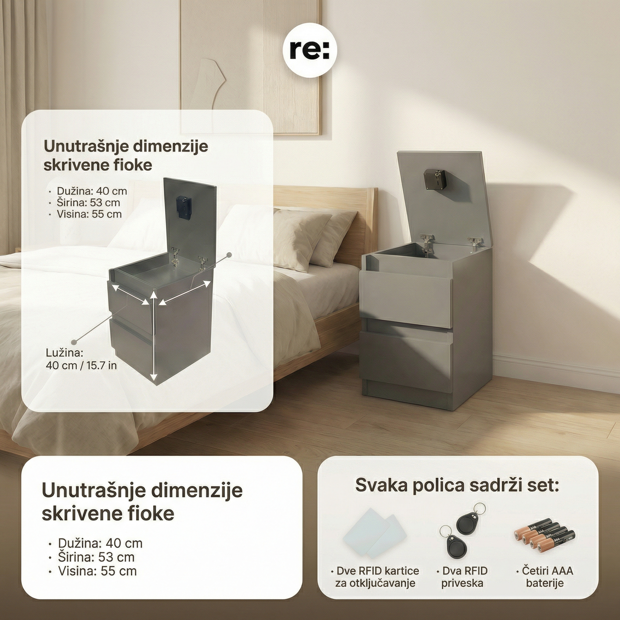 Fioka sa skrivenom pregradom